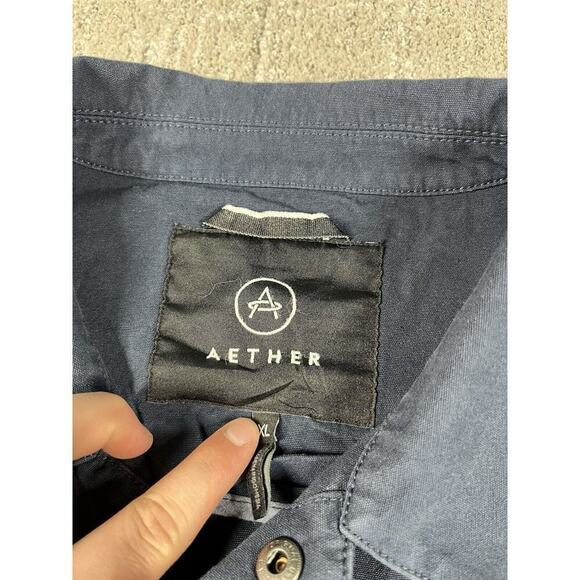 Aether Utility Jacket Men’s Sz XL Canvas Chest & Hand Patch Pockets Snaps - Picture 3 of 7